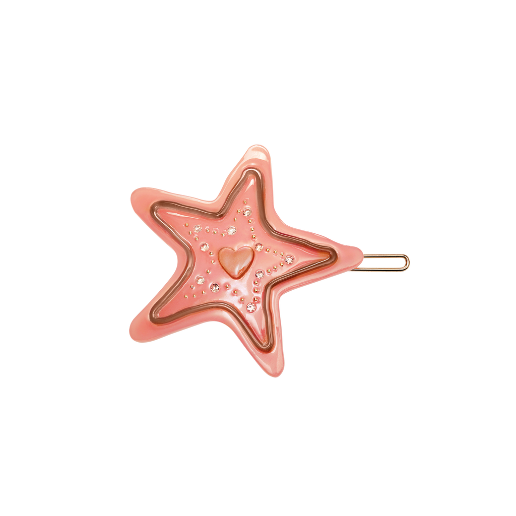 Big Star Hair Clip Flamingo Pink