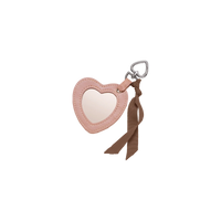 Heart Pocket Mirror Keychain Blush