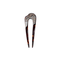 Madi French Hair Pin Dark Tortoise
