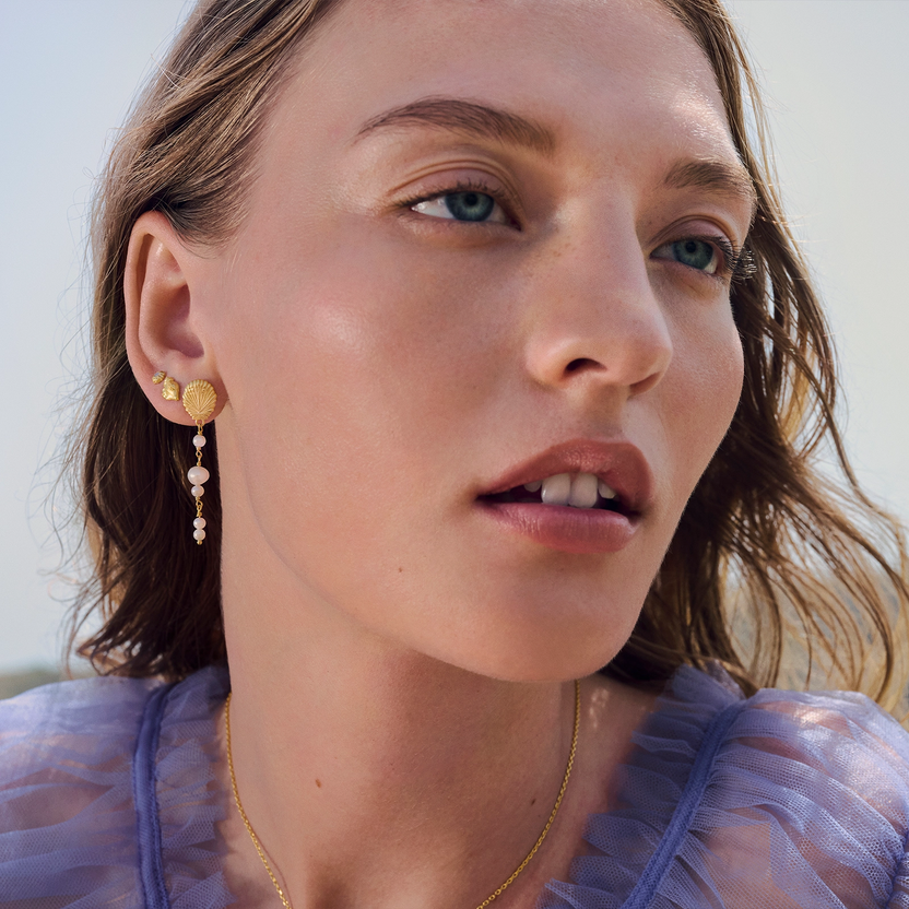 Maanesten - Tutu Earrings 9943a - 18 Ct Gold Plated 925 Sterling Silver main image 1