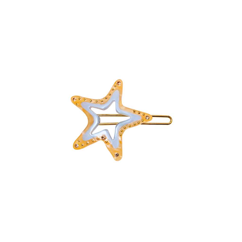 Star Hair Clip Light Orange